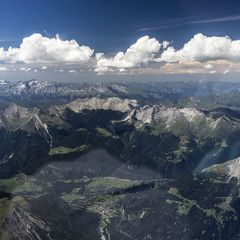 Flugwegposition um 12:23:20: Aufgenommen in der Nähe von Gemeinde Pfunds, 6542, Österreich in 3541 Meter